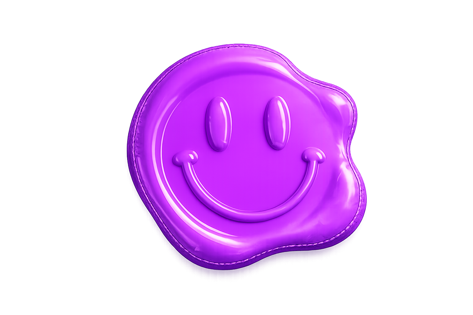 Smiley purple wax seal
